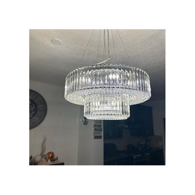 Mercer41 Craggie 12 - Light Crystal Tiered Chandelier & Reviews